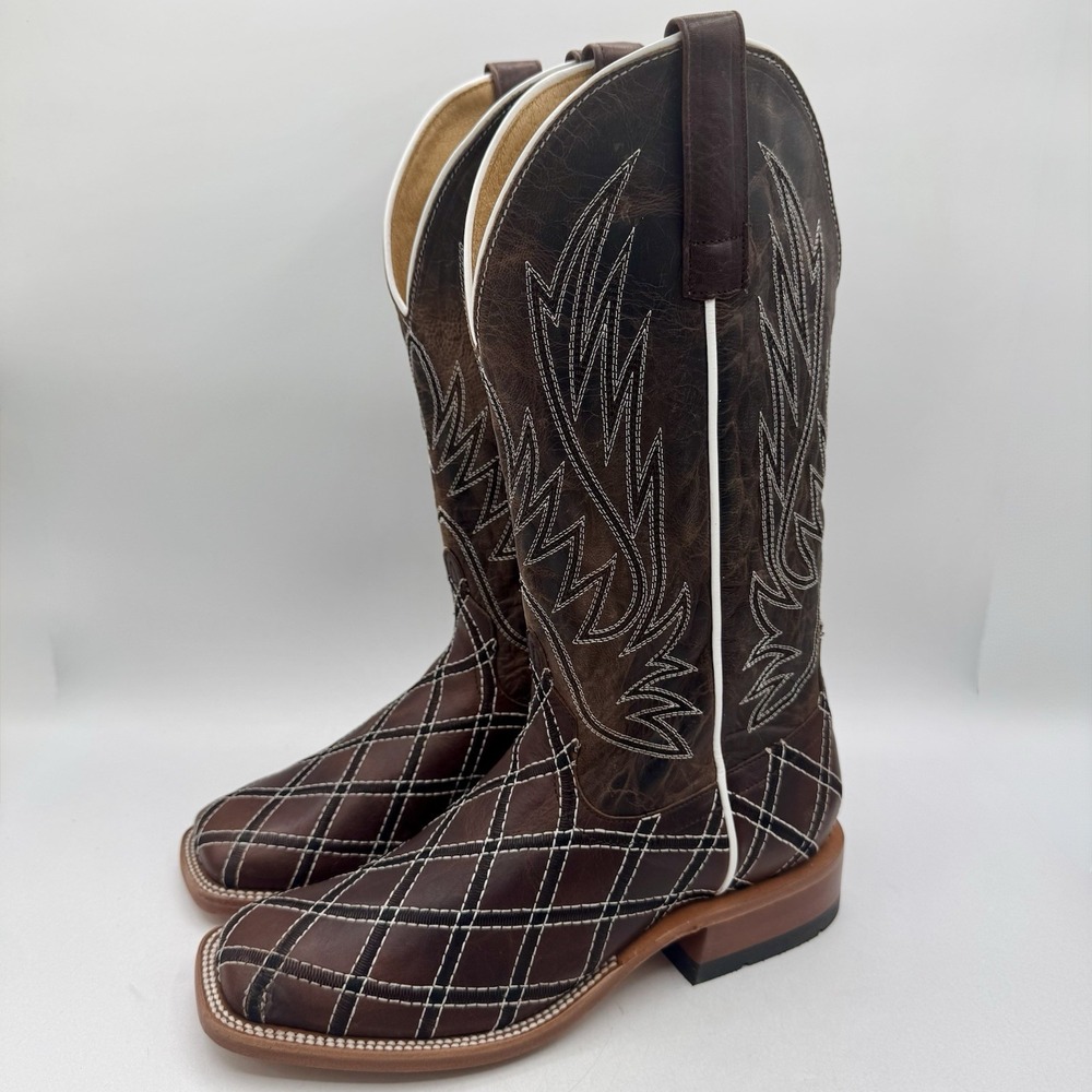 Horse Power Sabotage Boots Men's 9.5 EE Brown Leather Square Toe